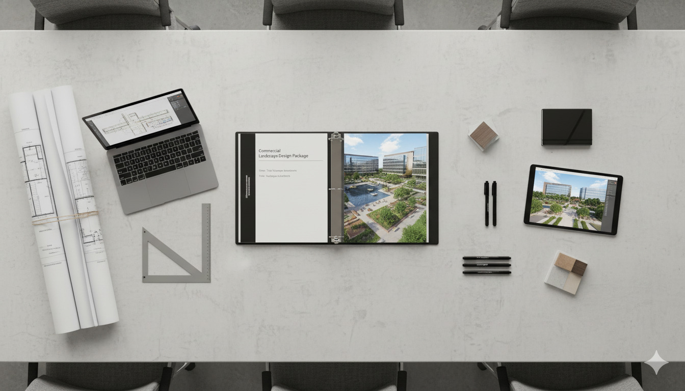 Commercial landscape design package